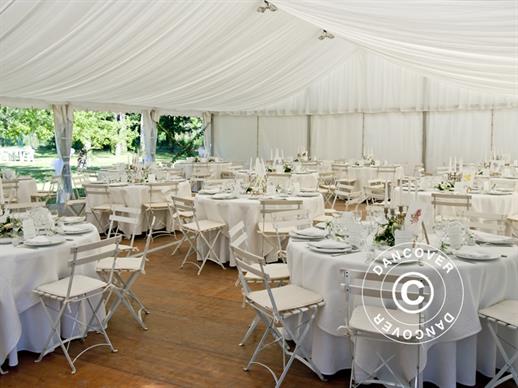 Marquee lining and leg curtain pack, White, for 6x14 m marquee