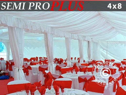 Marquee lining and leg curtain pack, White, for 4x8 m marquee SEMI PRO Plus