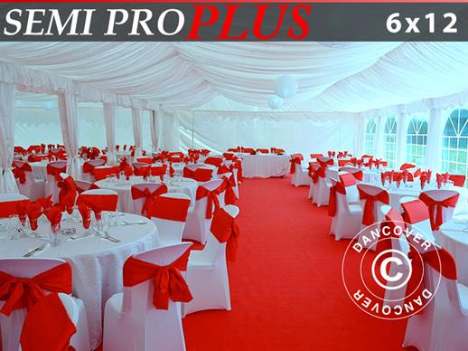 Marquee lining and leg curtain pack, White, for 6x12 m marquee Semi Pro Plus