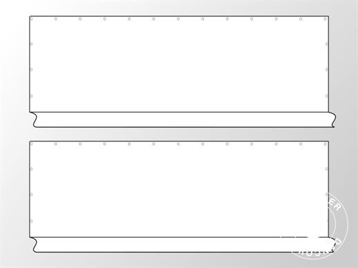 Zijwanden zonder ramen voor partytent PLUS 10m, 2 stuks, Wit