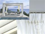 Seitenwänden+Moskitonetze für bioklimatischen Pergola Pavillon San Marino, 3x4m, Weiß