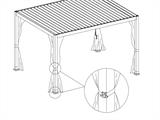 Sideveggsett+myggnetting til bioklimatisk pergola paviljong San Marino, 3x4m, Hvit