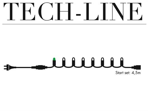 LED-lichtsnoer - beginset, Tech-Line, 4,5m, Warm Wit NOG SLECHTS 6 ST.