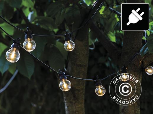 Catena di luci LED Set Base, Lucas, 3m, Nero/Trasparente/Bianco Caldo