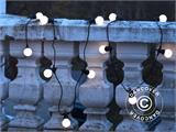 Set de guirnalda de luces LED, Lucas, 3m, Negro/Esmeralda/Blanco Cálido