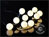 LED Fairy lights Start Set, Lucas, 3 m, Black/Frosted/Warm White