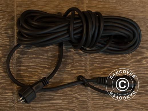 Extension cord, Lucas, 5 m, Black