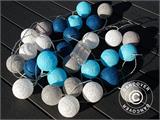 Łańcuch świetlny Cotton Balls, Aquarius, 30 LED, Niebieski mix, DOSTĘPNA TYLKO 2 SZTUKA