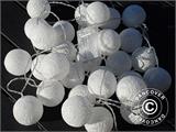 Guirlande boule coton, LED, Aries, 30 LED, Blanc, RESTE SEULEMENT 1 PC