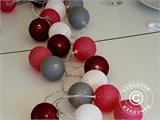 Guirlande boule coton, LED, Capricorn, 30 LED, Camaïeu de rose