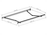 Awning w/Crank handle, 2.95x2.5 m, Black/Black Frame