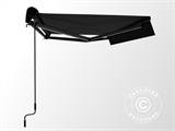 Awning w/Remote Control, 3.95x2.5 m, Black/Black Frame