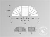 Faltgarage (Auto), 2,5x5,4x2m, grau