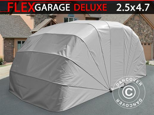 Hopfällbart garage (Bil), ECO, 2,5x4,7x2m, grå