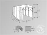 Tunnelfoldegarasje (bil), 2,5x4,12x2,15m, beige