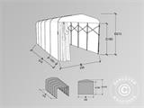 Hopfällbart tunnelgarage (Bil), ECO, 2,5x5,15x2,15m, grå