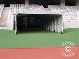 Stadiontunnel, kan sammenfoldes, 2x9,27x2,2m, Hvit