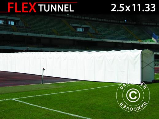 Stadiontunnel, kan sammenfoldes, 2,5x11,33x2,2m, Hvit