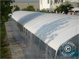 Pool cover tunnel, foldable, 5x7.21x2.65 m, White/Transparent