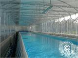 Pokrovni tunel za bazene, sklopivi 6x8,24x2,7m, Bijeli/Transparenti