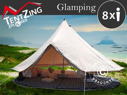 Glampingtält för glamping, TentZing®, 6x6m, 8 Pers, Sand