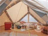 Glampingtelt, oppusteligt, TentZing®, 4x4m, 5 Personer, Sand