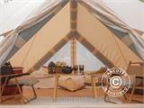 Pripučiama Glamping palapinė, TentZing®, 4x4m, 5 asmenims, Smėlio