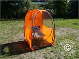 All Weather Pod/Football Mom pop-up tent, FlashTents®, 1 person, Orange/Dark grey