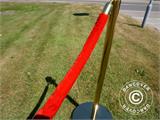 Corda de veludo para barreiras de corda, 150cm, Vermelho e gancho Dourado 