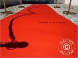 Raudono kilimo rulonas su spauda, 1,2x12m