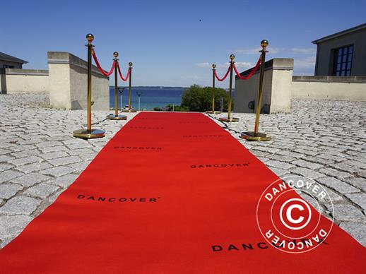 Crvena tepih staza s tiskom, 2,4x6m