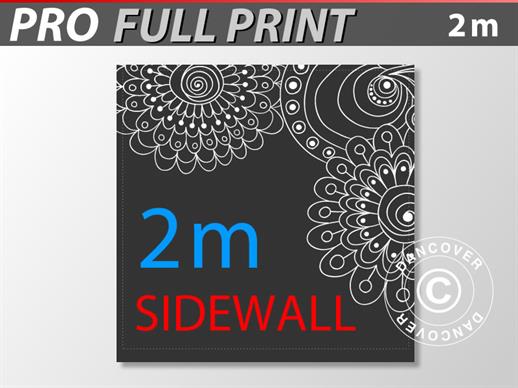 Zijwand met print 2m voor FleXtents PRO