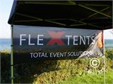 FleXtents® prekybinės palapinės reklamjuostė su spauda, 4x1m