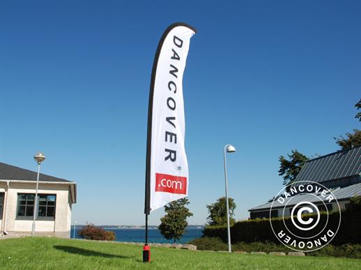 Beachflag, fjerformet, medium