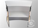 Curved counter 106x93x58 cm White table top, incl. print