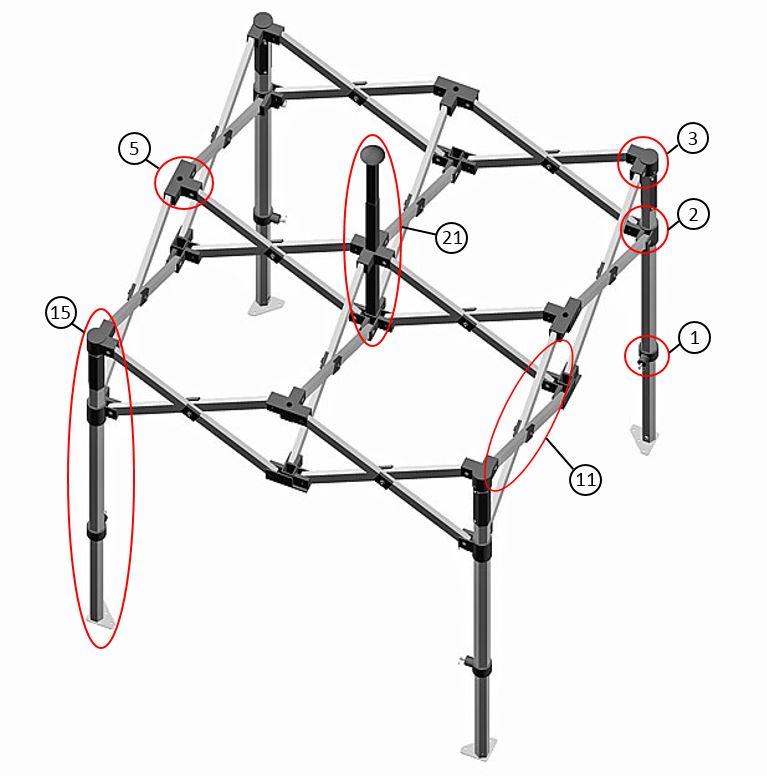 Snabbtält FleXtents PRO 3x3m Mörkblå