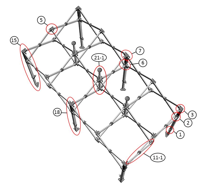 Snabbtält FleXtents Basic v.3, 3x6m Svart