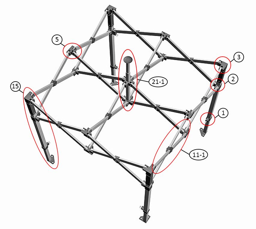 Pikateltta FleXtents Basic v.3, 3x3m Musta