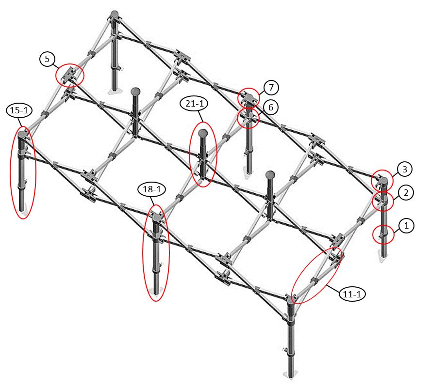 Pop up aiatelk FleXtents PRO Steel 4x8m Must