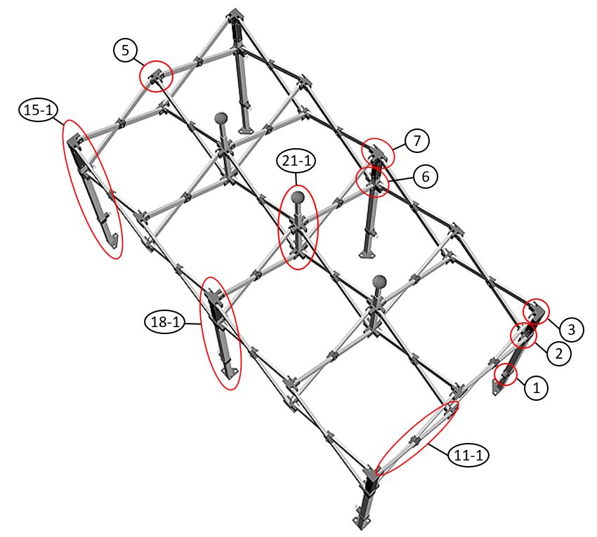 Namiot Ekspresowy FleXtents Steel 4x8m Biały