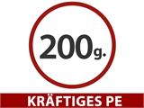 Partyzelt PLUS 5x8m PE, Weiß + Grundrahmen