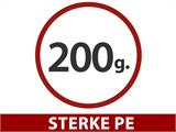 Afdekzeil 5x8m, Versterkt PE 200g/m², Transparant