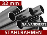 Lager- und Arbeitszelt PRO 2x3x2m, PVC, weiß/gelb, flammfest