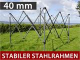 Faltzelt FleXtents Steel 3x6m Weiß, mit 4 Seitenwänden