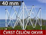 Šator za posjetitelje FleXtents Steel 3x6m Bijeli, uključ. 4 bočnih stranica i 1 transparentni pregradni zid