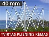 Išskleidžiama pavėsinė FleXtents® Steel, Medicininė ir skubios pagalbos palapinė, 3x6m, Balta, su 6 sienomis