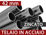 Tenda Magazzino Basic 2-in-1, 5x10m PE, Bianco