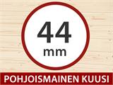 Puinen kaksoisautotalli/Autokatos Vaasa, 7,8x5,2x3,21m, 44mm, Luonnonväri