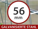 Polycarbonat-Gewächshaus Erweiterung, TITAN Arch 280, 6m², 3x2m, Silber