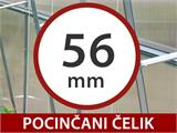 Staklenik Polikarbonatni Produžetak, TITAN Arch 280, 6m², 3x2m, Srebrna
